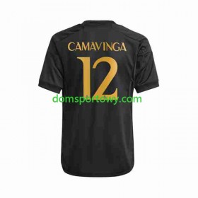 Koszulka Real Madryt Eduardo Camavinga 12 Trzeci Koszulki Piłkarskie 2023-2024 Krótki Rękaw